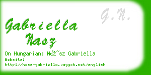 gabriella nasz business card